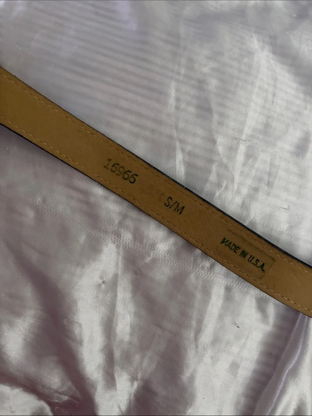 Teal Croc-Embossed Skinny Belt S/M USA
